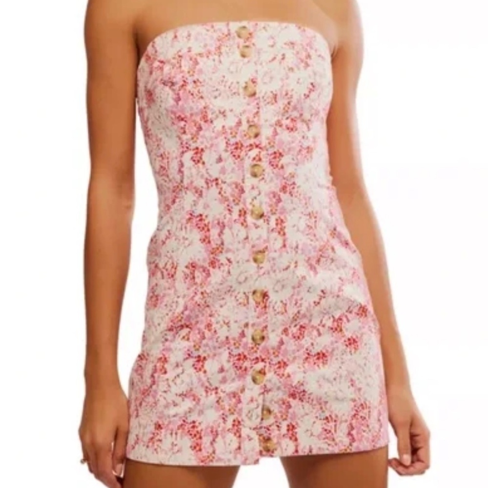 NWT Free People "Tomas" floral mini dress. Super cute! Sz M